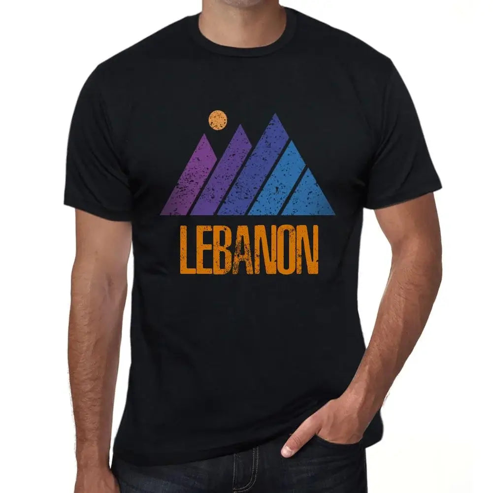 Men's Graphic T-Shirt Mountain Lebanon Eco-Friendly Limited Edition Short Sleeve Tee-Shirt Vintage Birthday Gift Novelty