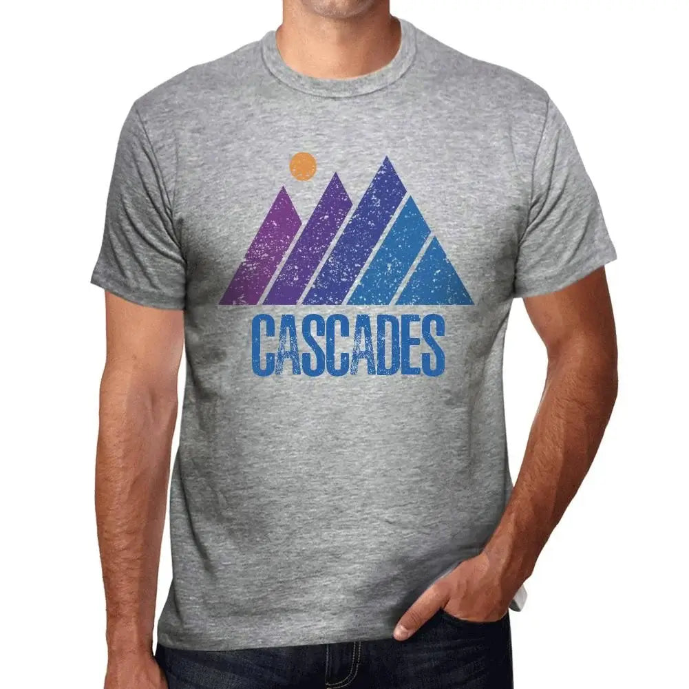 Men's Graphic T-Shirt Mountain Cascades Eco-Friendly Limited Edition Short Sleeve Tee-Shirt Vintage Birthday Gift Novelty