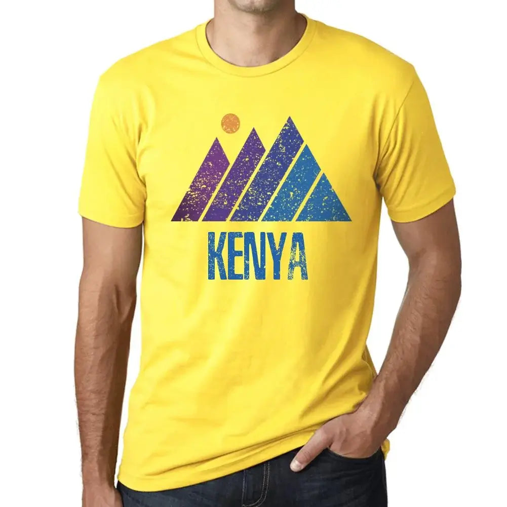 Men's Graphic T-Shirt Mountain Kenya Eco-Friendly Limited Edition Short Sleeve Tee-Shirt Vintage Birthday Gift Novelty