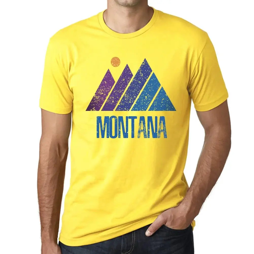 Men's Graphic T-Shirt Mountain Montana Eco-Friendly Limited Edition Short Sleeve Tee-Shirt Vintage Birthday Gift Novelty