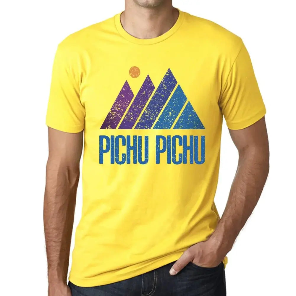 Men's Graphic T-Shirt Mountain Pichu Pichu Eco-Friendly Limited Edition Short Sleeve Tee-Shirt Vintage Birthday Gift Novelty