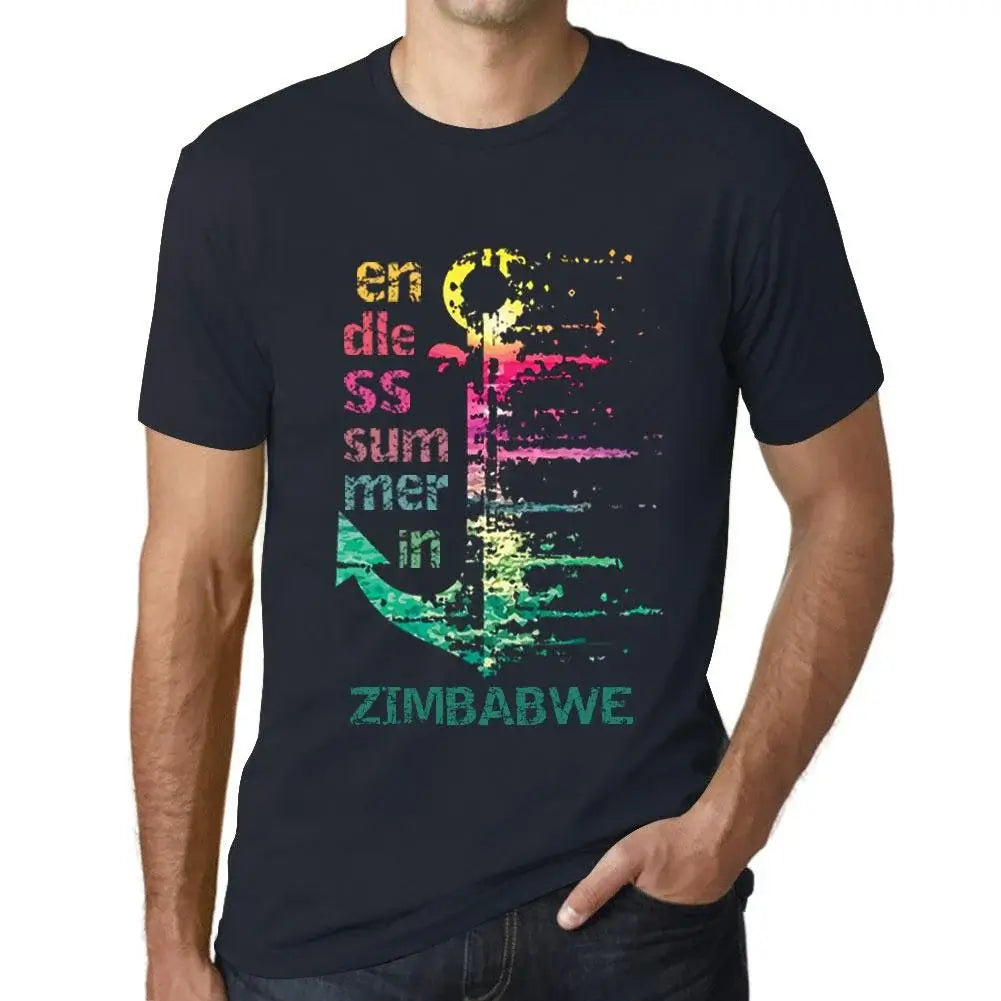 Men's Graphic T-Shirt Endless Summer In Zimbabwe Eco-Friendly Limited Edition Short Sleeve Tee-Shirt Vintage Birthday Gift Novelty