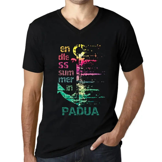 Men's Graphic T-Shirt V Neck Endless Summer In Padua Eco-Friendly Limited Edition Short Sleeve Tee-Shirt Vintage Birthday Gift Novelty