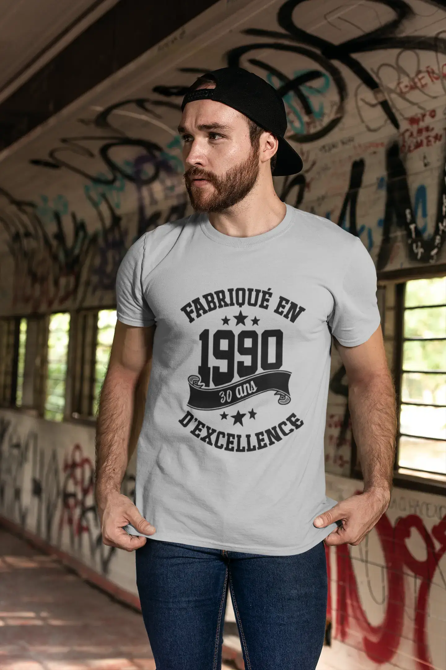 Men's Graphic Fabriqué en 1990, 30 Ans d'être Génial T-Shirt