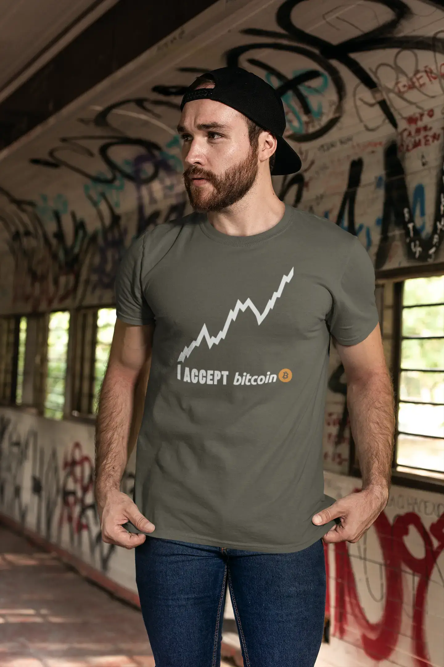 Ultrabasic® Homme T-Shirt Graphique I Accept Bitcoin Millionnaire BTC HODL Tee Crypto Gift Idea