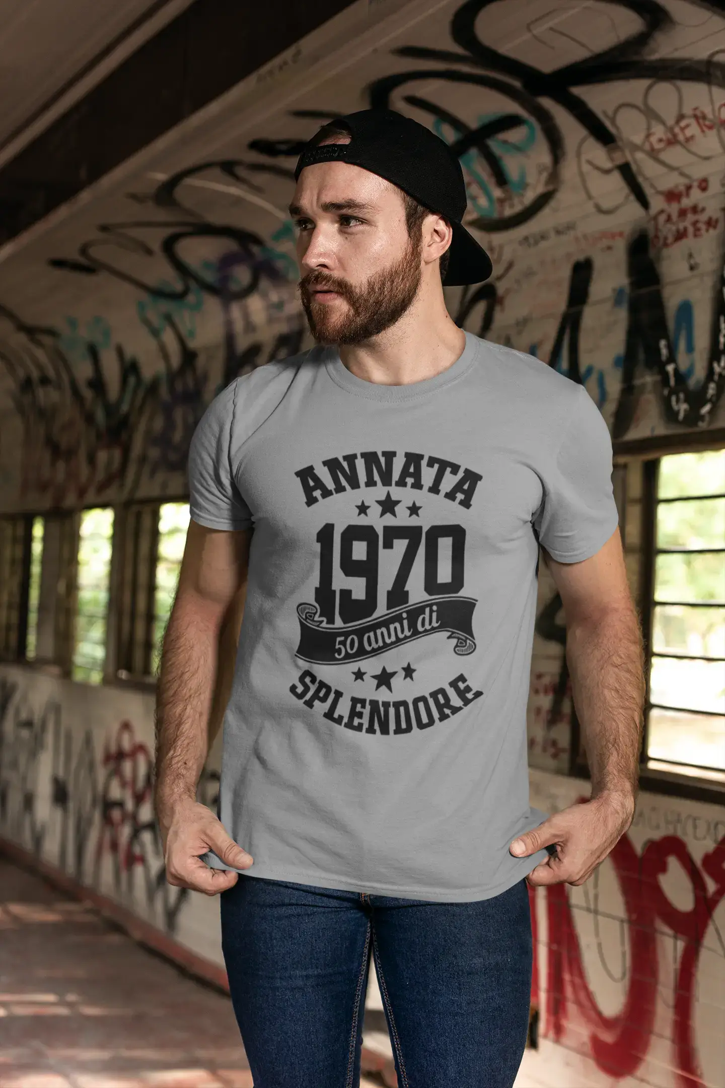 Ultrabasic® Homme T-Shirt Graphique Vintage Fatto nel 1970, 50 Anni di Splendore Anniversaire Cadeau