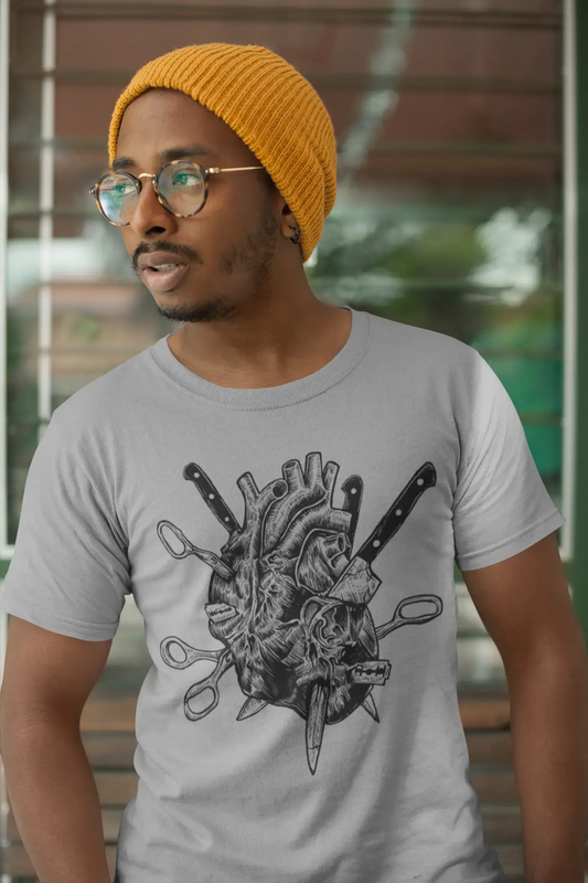 ULTRABASIC Men's Graphic T-Shirt Knife in the Heart - Sarcasm Shirt for Men