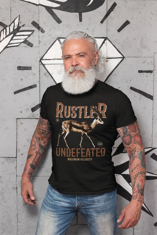 ULTRABASIC Men's Graphic T-Shirt Rustler Undefeated - Goat Shirt for Men