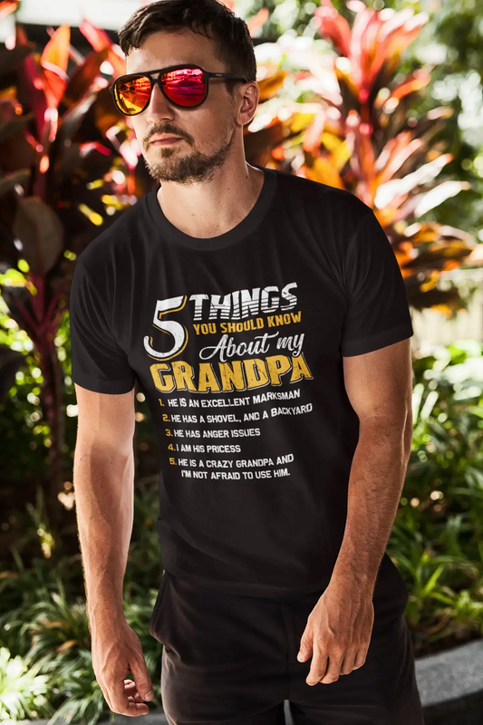 ULTRABASIC Men's Graphic T-Shirt 5 Things You Should Know About My Grandpa - Family Time