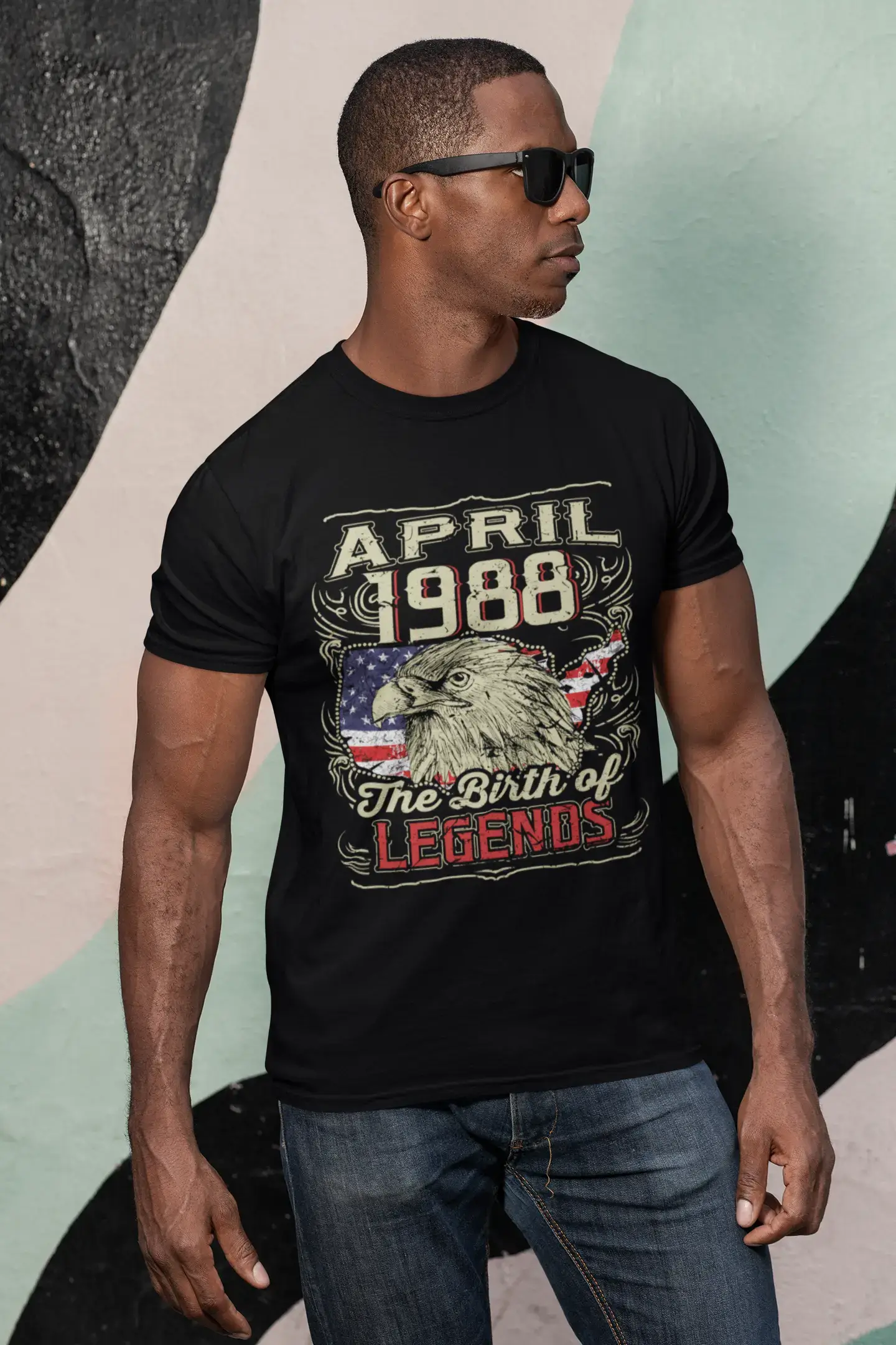 ULTRABASIC Men's T-Shirt Vintage April 1988 Birth of the Legends - Eagle 32nd Birthday Tee Shirt