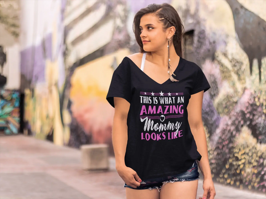 ULTRABASIC Women's T-Shirt This is What an Amazing Mommy Looks Like - Short Sleeve Tee Shirt Tops