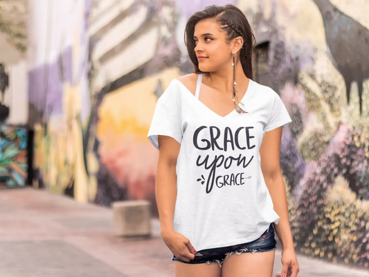 ULTRABASIC Women's T-Shirt Grace Upon Grace - Short Sleeve Tee Shirt Gift Tops
