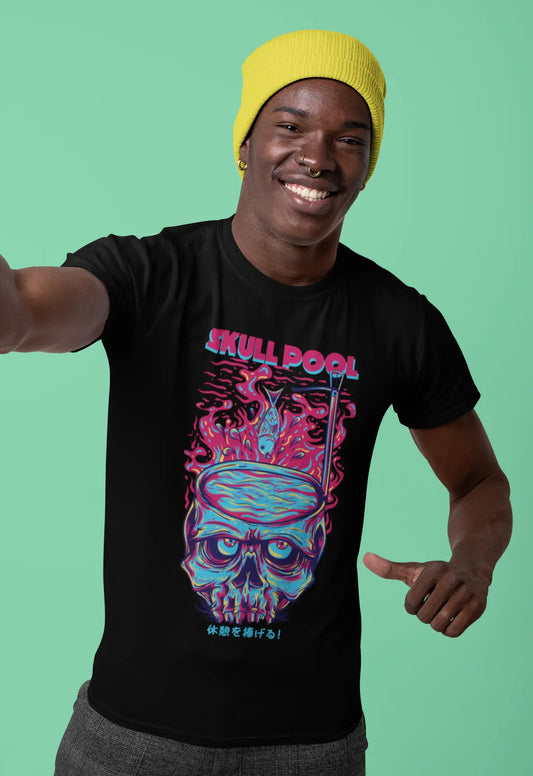 ULTRABASIC Men's Novelty T-Shirt Skull Pool - Scary Skull Tee Shirt