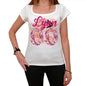00, Lyon, City With Number, <span>Women's</span> <span>Short Sleeve</span> Round White T-shirt 00008 - ULTRABASIC