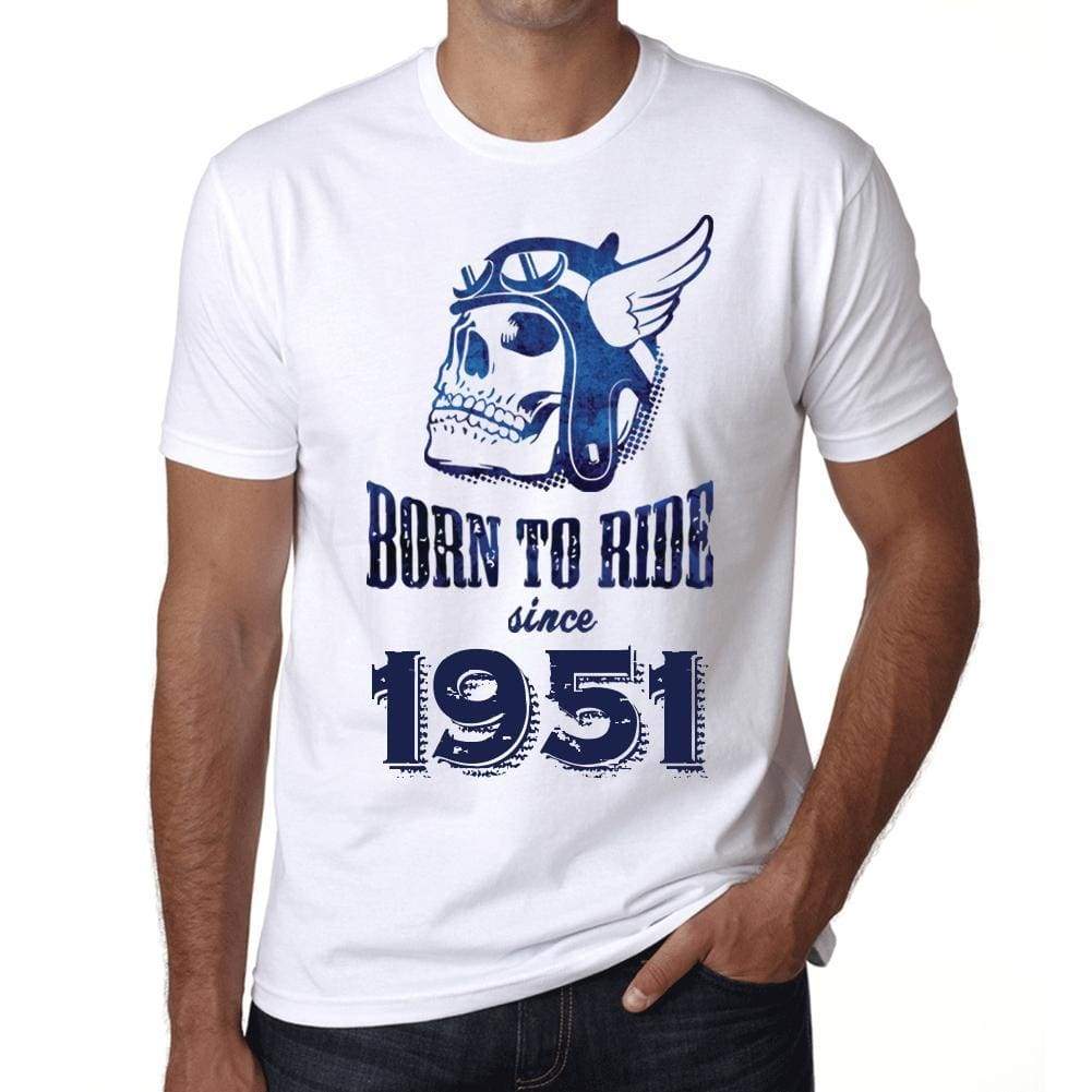 1951, Born to Ride Since 1951 Men's T-shirt White Birthday Gift 00494 ultrabasic-com.myshopify.com