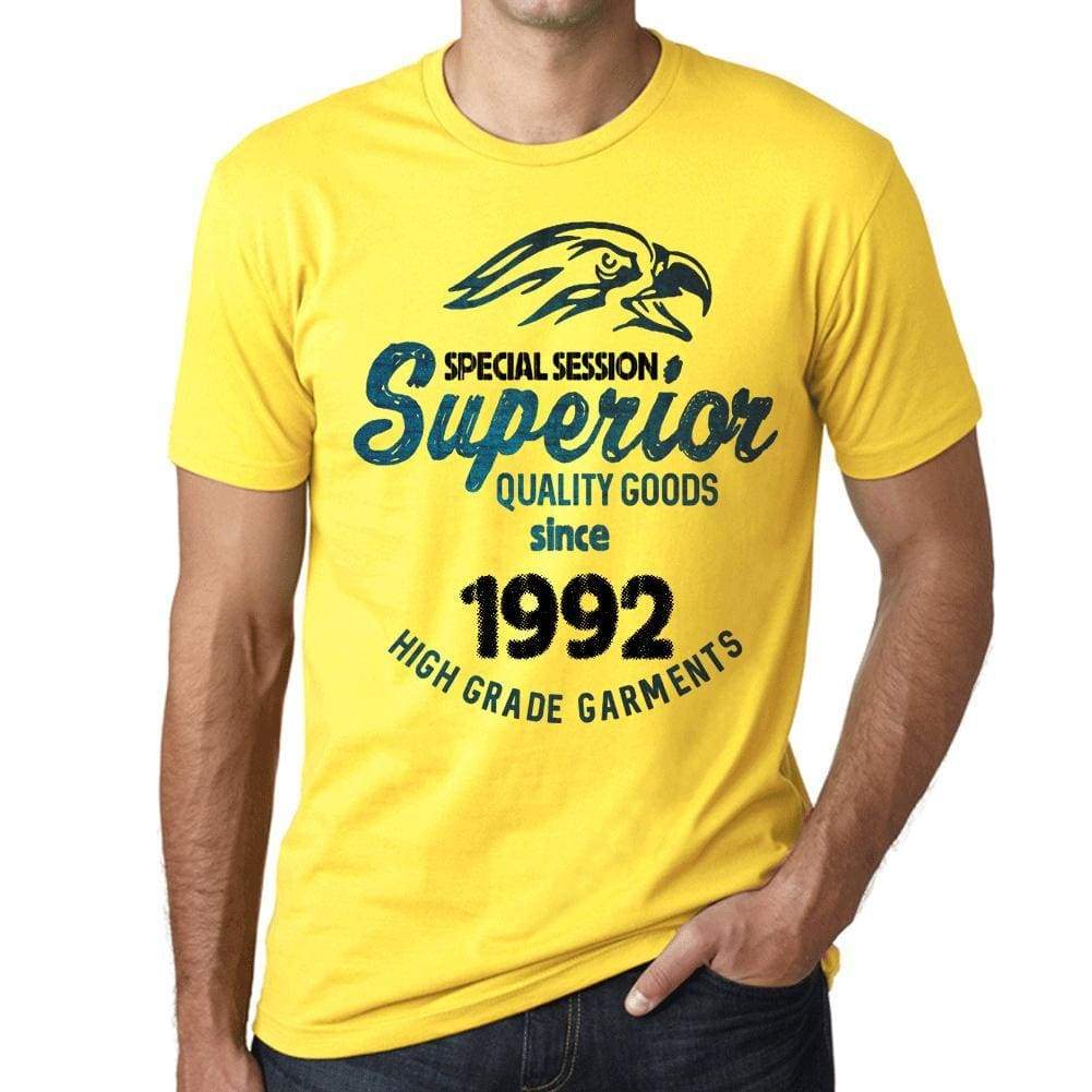 1992 Special Session Superior Since 1992 Mens T-Shirt Yellow Birthday Gift 00526 - Yellow / Xs - Casual