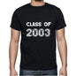 2003 Class Of Black Mens Short Sleeve Round Neck T-Shirt 00103 - Black / S - Casual
