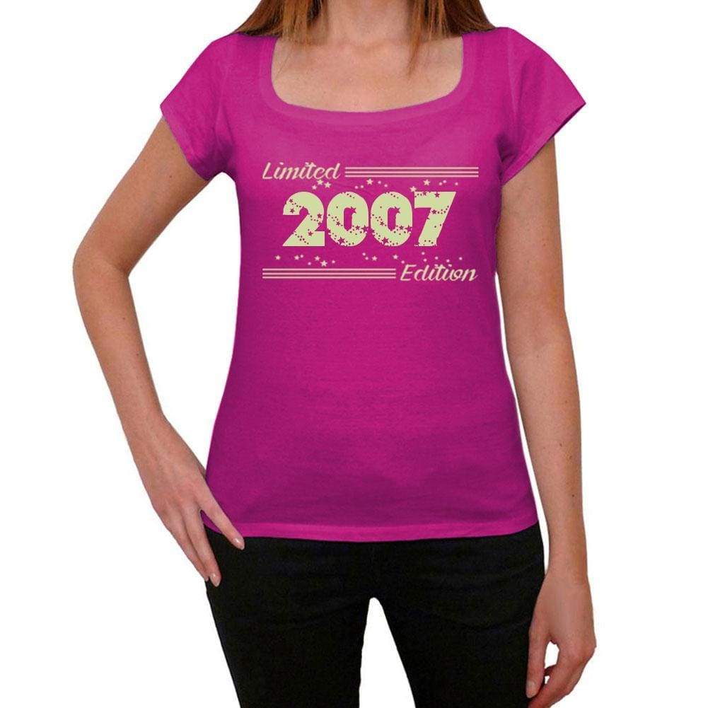 2007 Limited Edition Star Womens T-Shirt Pink Birthday Gift 00384 - Pink / Xs - Casual