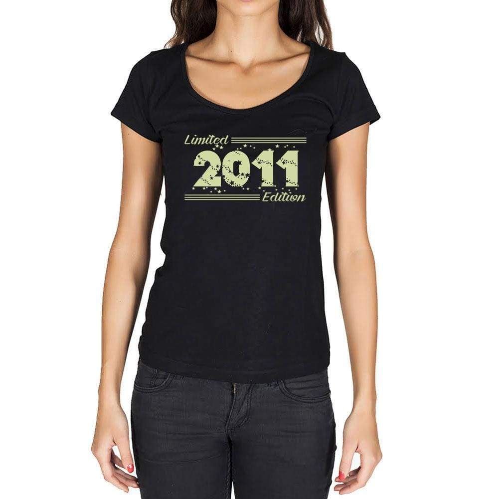 2011 Limited Edition Star Womens T-Shirt Black Birthday Gift 00383 - Black / Xs - Casual