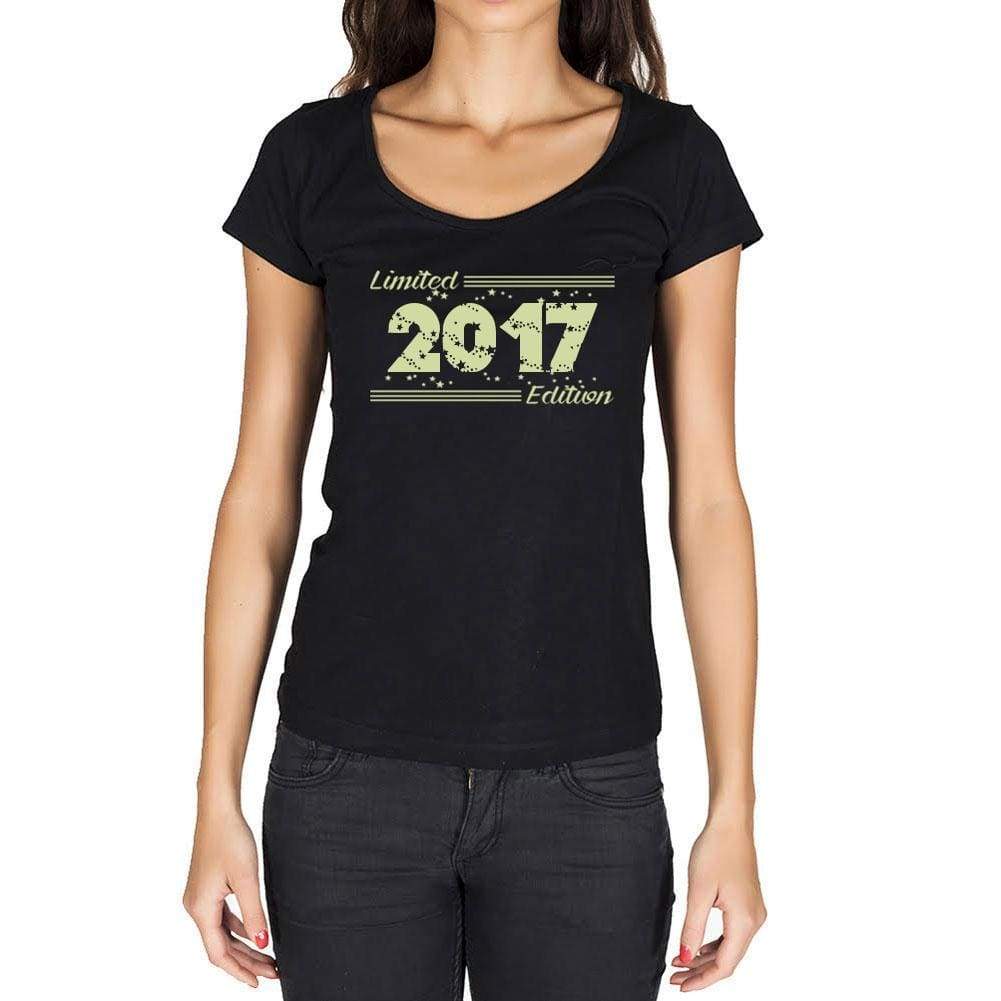 2017 Limited Edition Star Womens T-Shirt Black Birthday Gift 00383 - Black / Xs - Casual