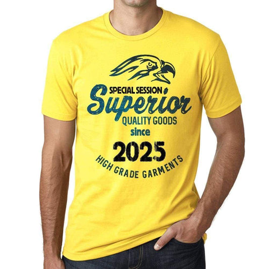 2025 Special Session Superior Since 2025 Mens T-Shirt Yellow Birthday Gift 00526 - Yellow / Xs - Casual