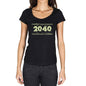 2040 Limited Edition Star Womens T-Shirt Black Birthday Gift 00383 - Black / Xs - Casual