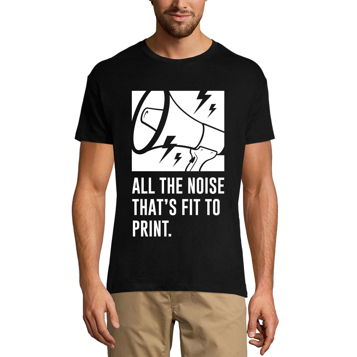 ULTRABASIC Men's T-Shirt All the Noise That's Fit to Print - Shirt for Musician