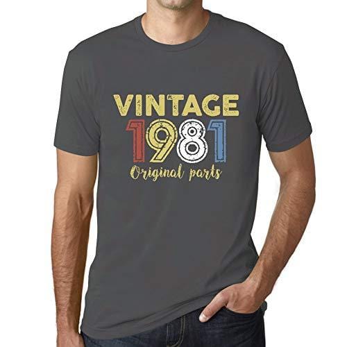 Ultrabasic - Homme Graphique Vintage 1981 T-Shirt Gris Souris