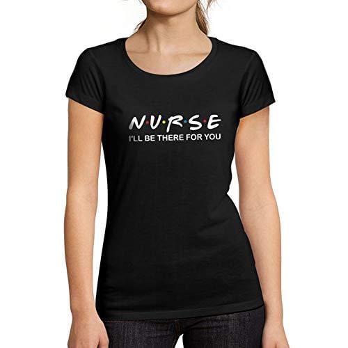 Ultrabasic - Femme Graphique Nurse T-Shirt Cadeau Tee Détendu Mode Noir Profond