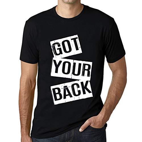 Ultrabasic - Homme T-Shirt Graphique Got Your Back T-Shirt Cadeau Lettre d'impression Noir Profond