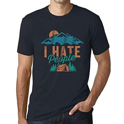 Ultrabasic - Graphique Hommes I Hate People Imprimé Tee T-Shirt Marine