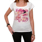 45 Valencia City With Number Womens Short Sleeve Round White T-Shirt 00008 - White / Xs - Casual