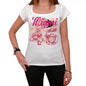 46 Miami City With Number Womens Short Sleeve Round White T-Shirt 00008 - White / Xs - Casual