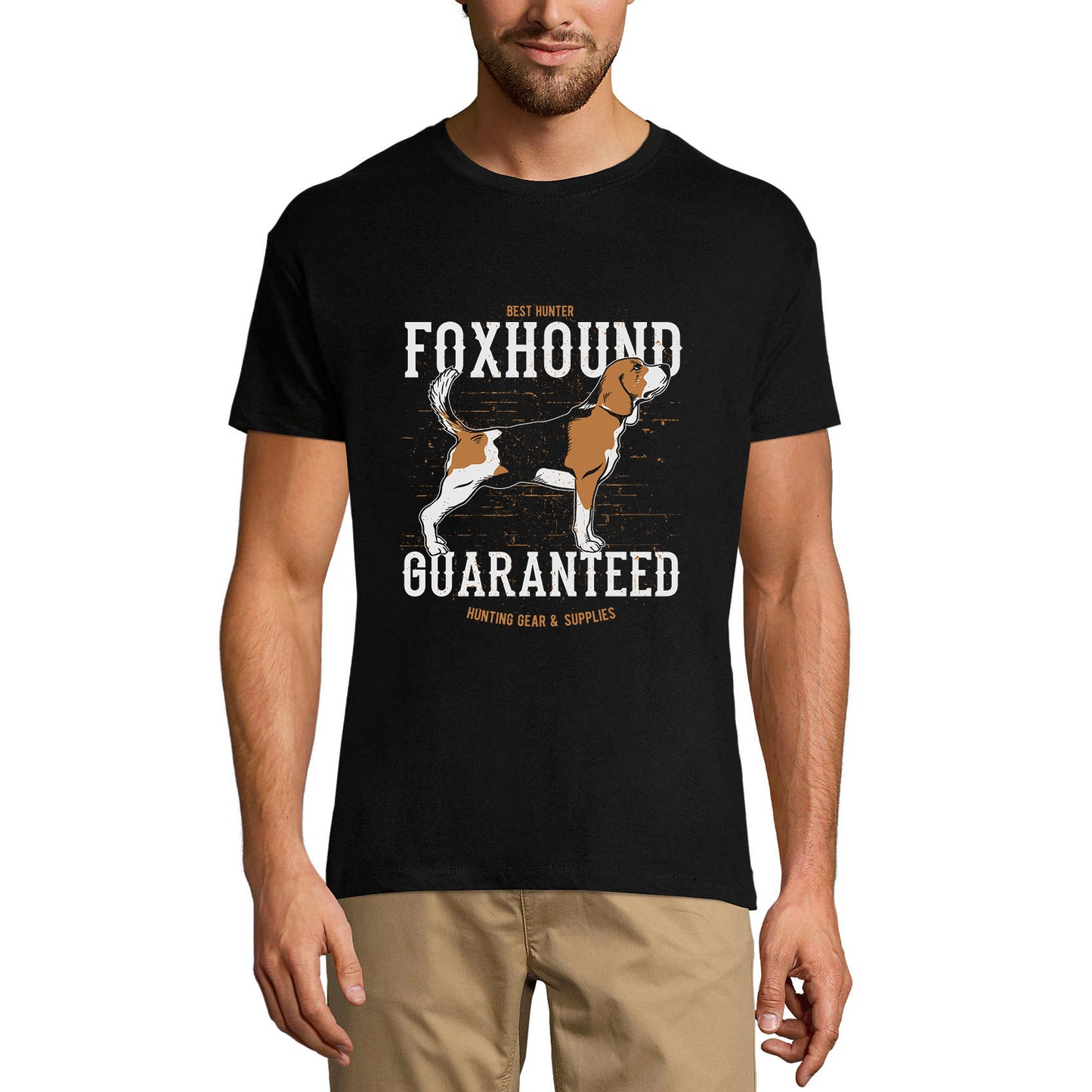 ULTRABASIC Men's Graphic T-Shirt Best Hunter Foxhound - Cute Dog Shirt for Men