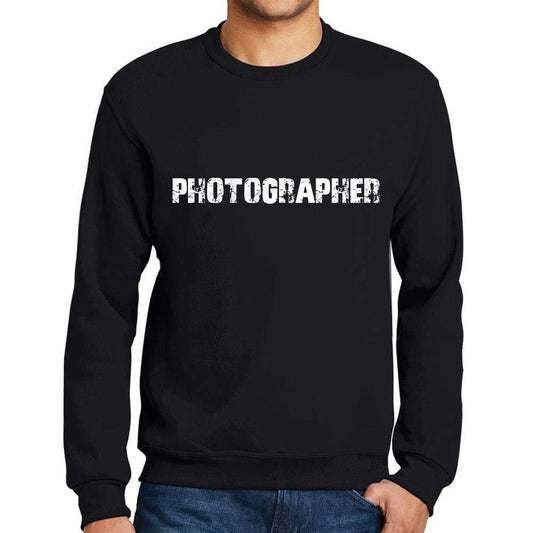 Ultrabasic Homme Imprimé Graphique Sweat-Shirt Popular Words Photographer Noir Profond