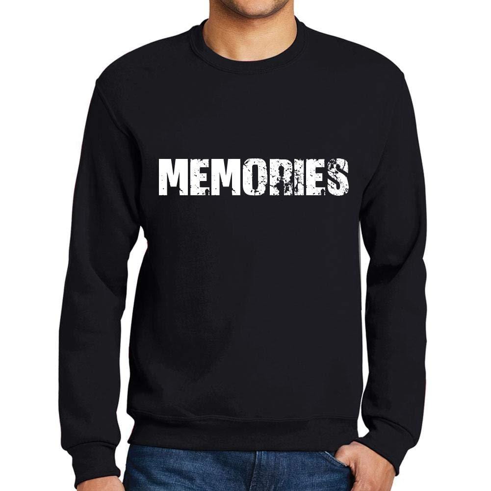 Ultrabasic Homme Imprimé Graphique Sweat-Shirt Popular Words Memories Noir Profond