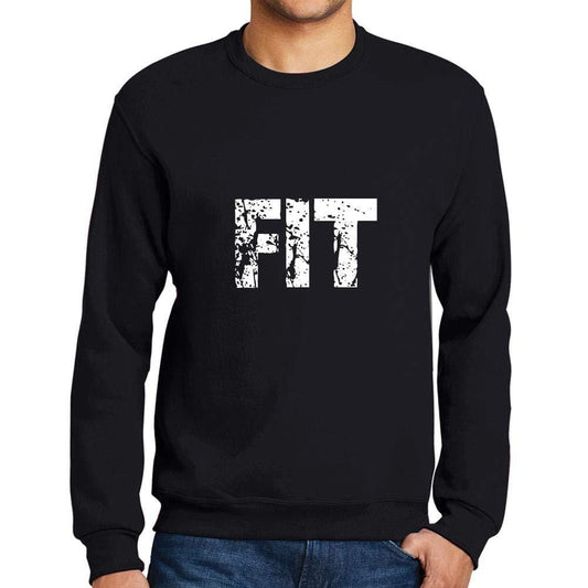 Ultrabasic Homme Imprimé Graphique Sweat-Shirt Popular Words FIT Noir Profond