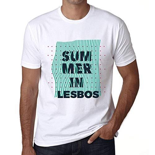 Ultrabasic - Homme Graphique Summer in Lesbos Blanc