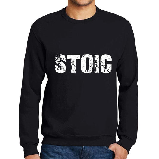 Ultrabasic Homme Imprimé Graphique Sweat-Shirt Popular Words Stoic Noir Profond