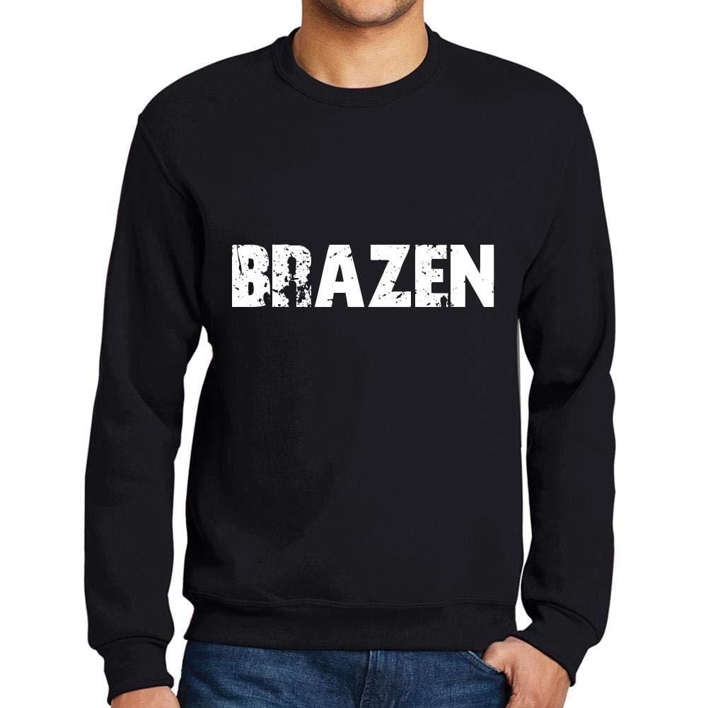 Ultrabasic Homme Imprimé Graphique Sweat-Shirt Popular Words Brazen Noir Profond