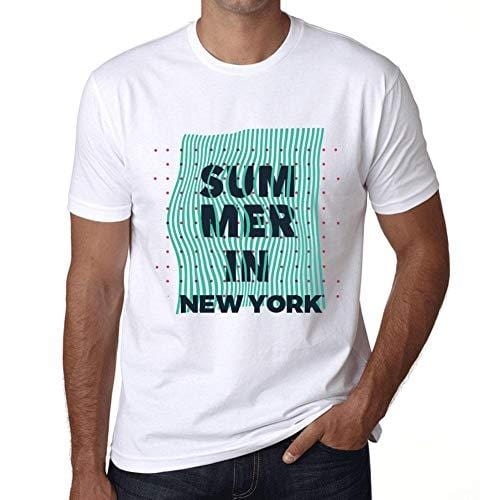 Ultrabasic - Homme Graphique Summer in New York Blanc