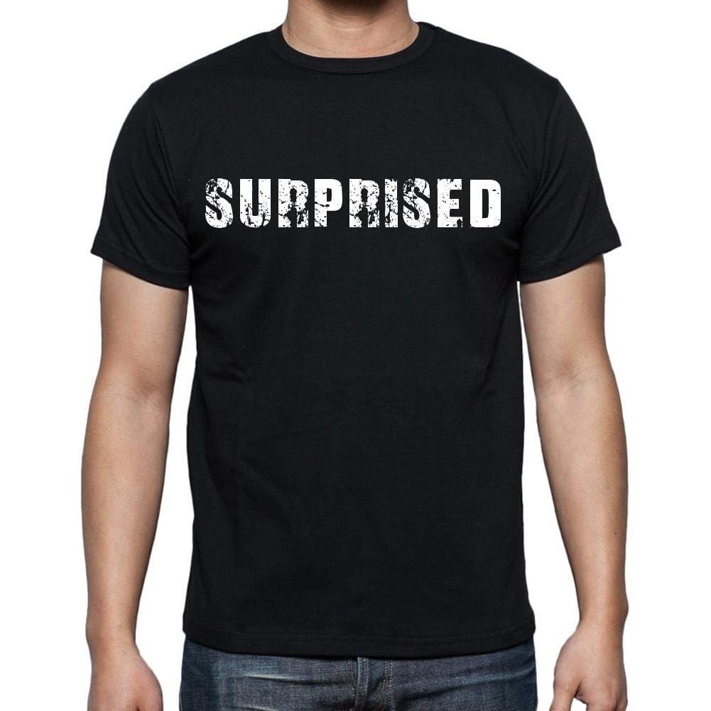 surprised Men's Short Sleeve Rounded Neck T-shirt , Black T-shirt EN - Ultrabasic