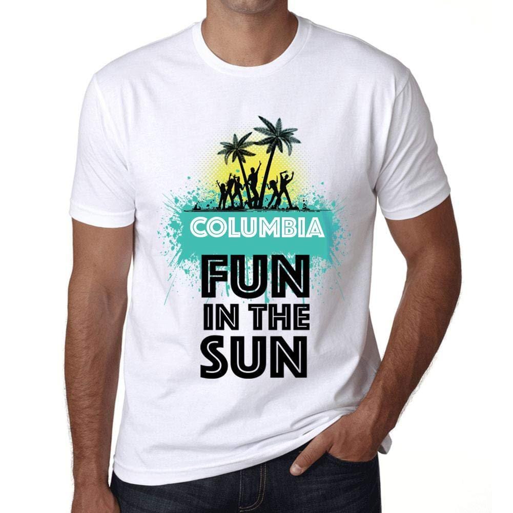 Homme T Shirt Graphique Imprimé Vintage Tee Summer Dance Columbia Blanc