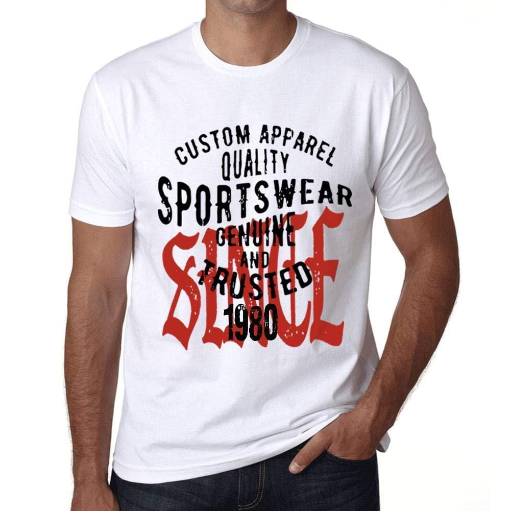 Ultrabasic - Homme T-Shirt Graphique Sportswear Depuis 1980 Blanc