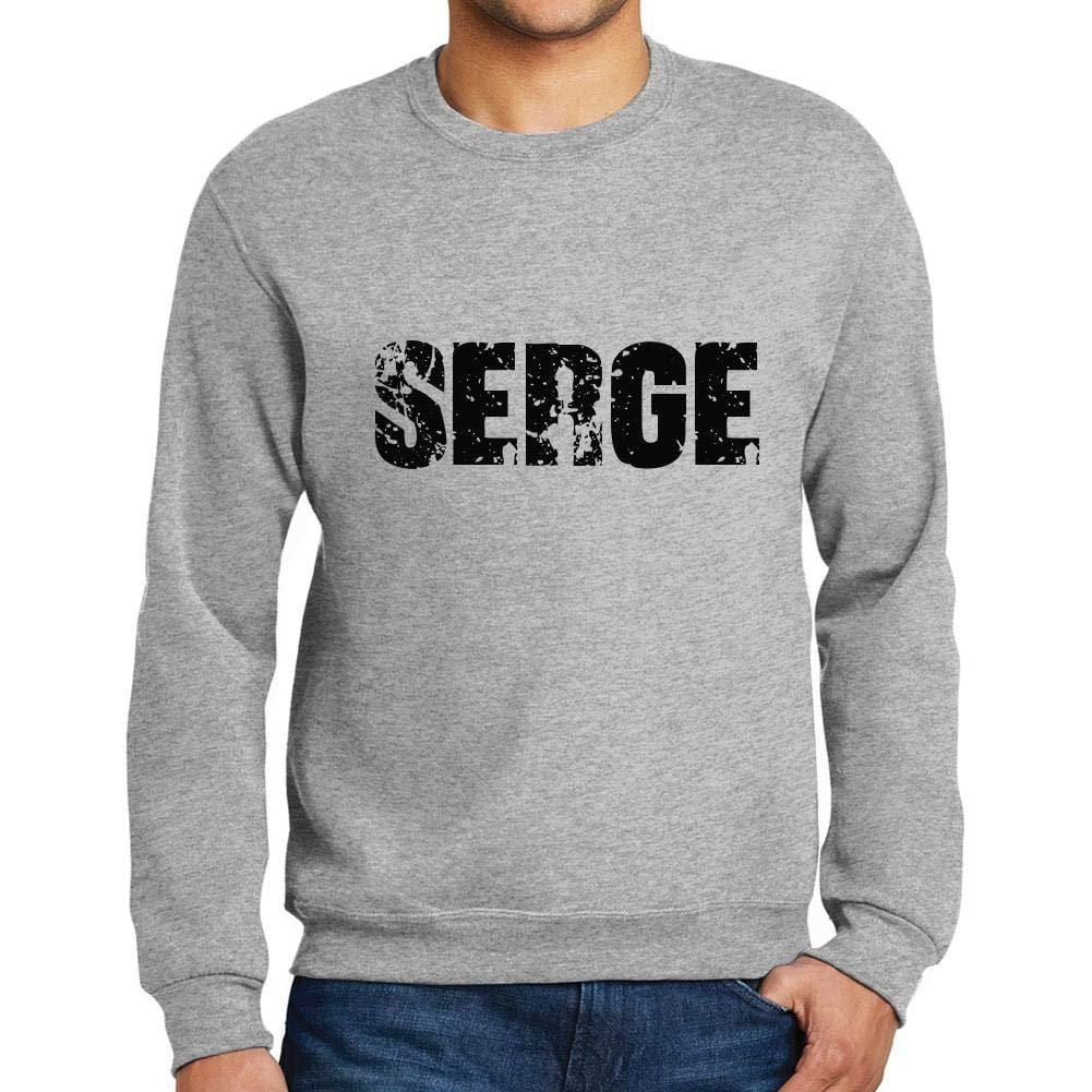 Ultrabasic Homme Imprimé Graphique Sweat-Shirt Popular Words Serge Gris Chiné