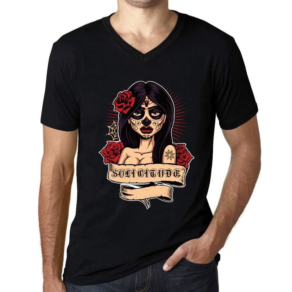 Ultrabasic - Homme Graphique Col V Tee Shirt Women Flower Tattoo Solicitude