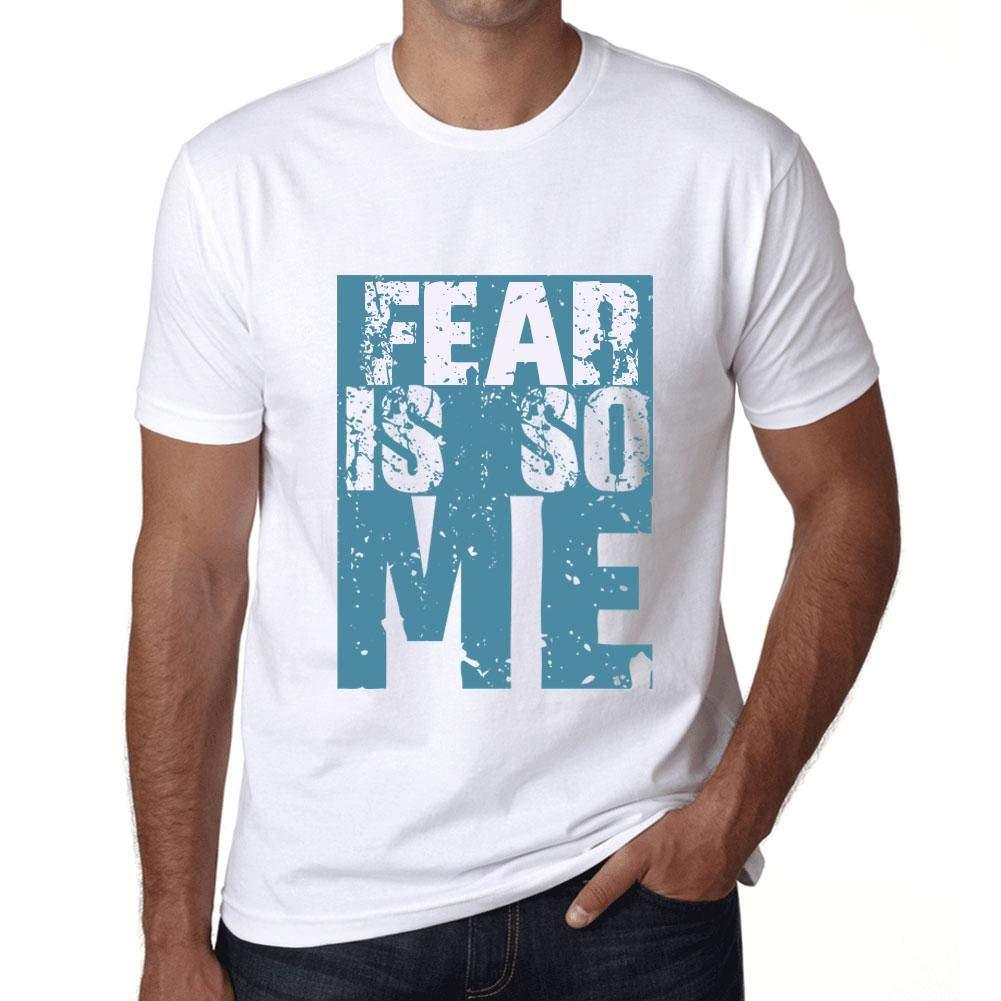 Homme T-Shirt Graphique Fear is So Me Blanc