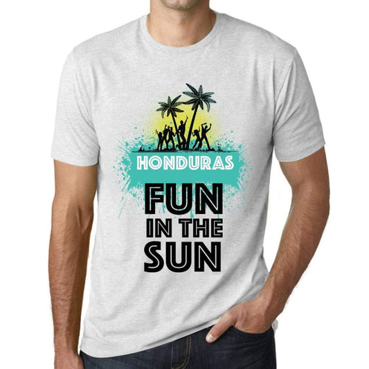 Homme T Shirt Graphique Imprimé Vintage Tee Summer Dance Honduras Blanc Chiné