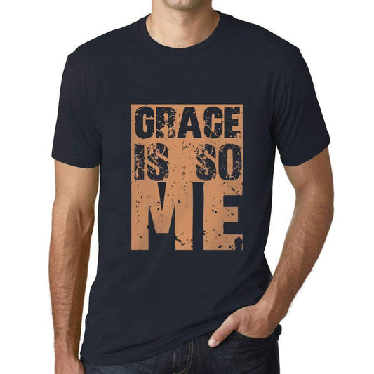 Homme T-Shirt Graphique Grace is So Me Marine