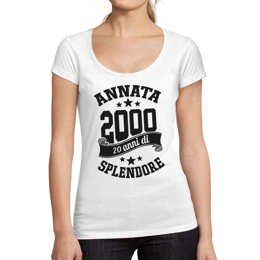 Ultrabasic® Tee-Shirt Femme col Rond Décolleté Annata Fatto nel 2000, 20 Anni di Splendore Anniversaire Cadeau